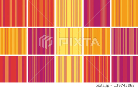 Striped pattern set for bespoke clothing and exclusive fashion. Seamless vectors enhance atelier collections, small batch production, and digital pattern designs. Striped pattern set for bespoke clothing and exclusive fashion. Seamless vectors enhance atelier collections, small batch production, and digital pattern designs. 139743868