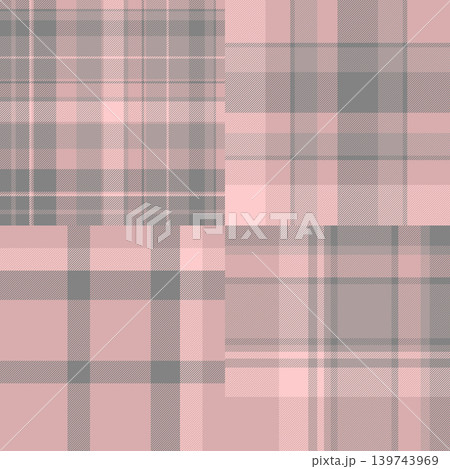 Plaid pattern set for print shops and textile studios. Optimized tartan repeats support clothing production. Vector paths remain accurate. Plaid pattern set for print shops and textile studios. Optimized tartan repeats support clothing production. Vector paths remain accurate. 139743969