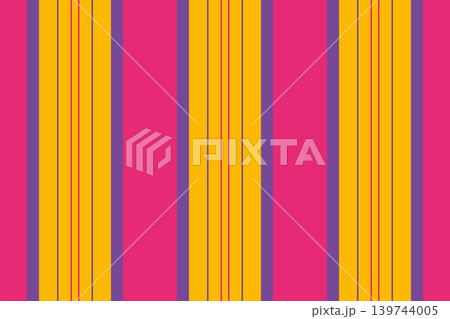 Symmetry pattern vertical background, tough fabric texture stripe. Manufacturing textile lines seamless vector in bright and violet colors. Symmetry pattern vertical background, tough fabric texture stripe. Manufacturing textile lines seamless vector in bright and violet colors. 139744005