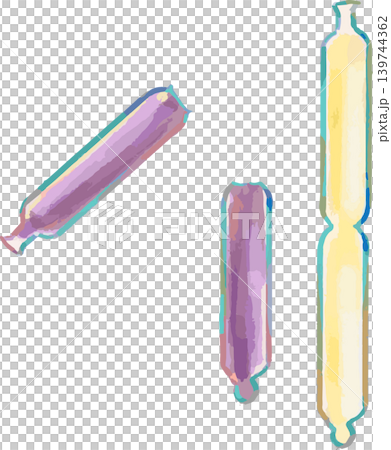 カラフルなアイスキャンディーの手描き風イラスト(ポッキンアイス) カラフルなアイスキャンディーの手描き風イラスト(ポッキンアイス) 139744362