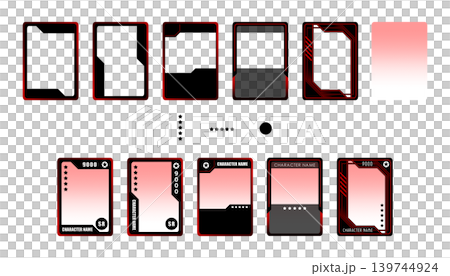 Trading Card Template Set Trading Card Template Set 139744924