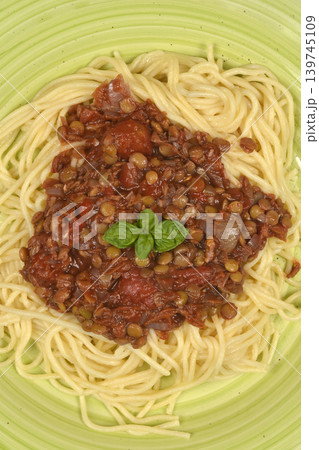 Spaghetti with Lentil Bolognese Sauce Spaghetti with Lentil Bolognese Sauce 139745109