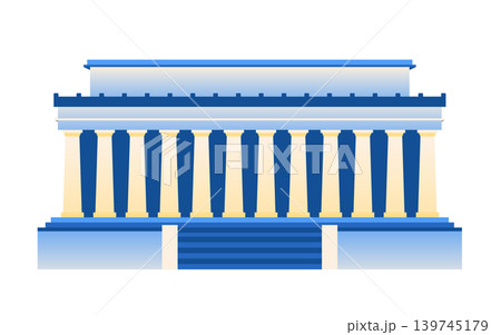 Lincoln Memorial - Colorful Flat Design Illustration Lincoln Memorial - Colorful Flat Design Illustration 139745179
