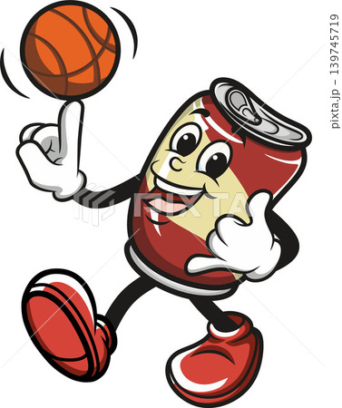 Soda is walking while spinning basketball Soda is walking while spinning basketball 139745719