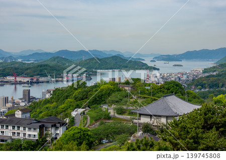 千光寺公園から望む尾道水道と瀬戸内海のパノラマ風景 139745808