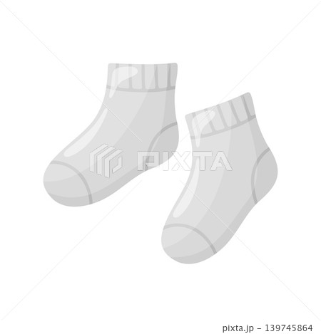 Pair of White Sport Ankle Socks Clipart Pair of White Sport Ankle Socks Clipart 139745864