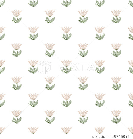 Floral Pattern Watercolor Hand Painted Floral Pattern Watercolor Hand Painted 139746056