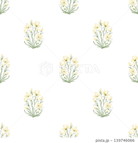 Cottagecore Floral Pattern Watercolor Hand Painted Cottagecore Floral Pattern Watercolor Hand Painted 139746066