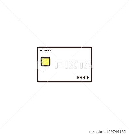 ICチップ付クレジットカードのイメージイラスト素材 ICチップ付クレジットカードのイメージイラスト素材 139746185