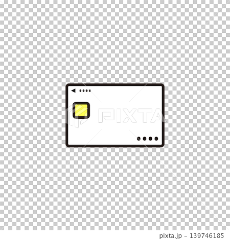 ICチップ付クレジットカードのイメージイラスト素材 ICチップ付クレジットカードのイメージイラスト素材 139746185