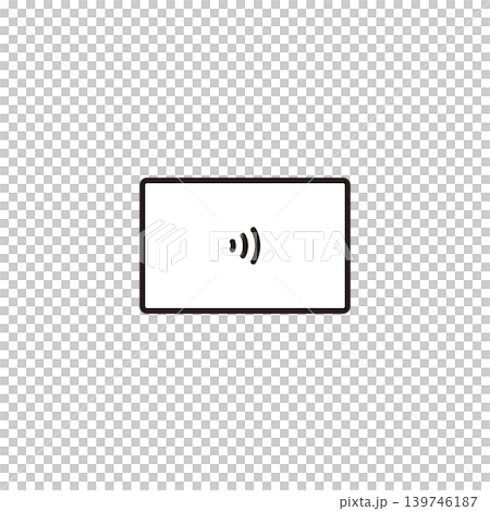 タッチ決済ができるカードのイメージイラスト素材 139746187