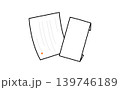 封筒と書面のシンプルなイメージイラスト素材 139746189