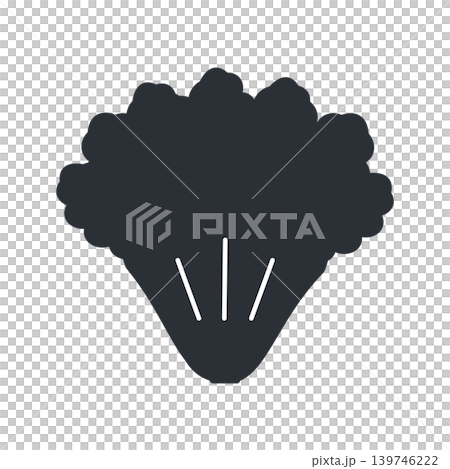 Simple black and white icon illustration of sunny lettuce Simple black and white icon illustration of sunny lettuce 139746222