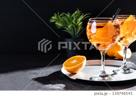 Refreshing Aperol Spritz cocktail Refreshing Aperol Spritz cocktail 139746545