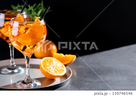 Refreshing Aperol Spritz cocktail Refreshing Aperol Spritz cocktail 139746546