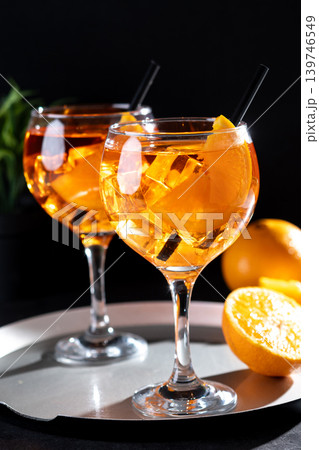 Refreshing Aperol Spritz cocktail Refreshing Aperol Spritz cocktail 139746549