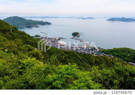 福山 朝陽の展望台から望む鞆の浦と瀬戸内海の絶景 139746670