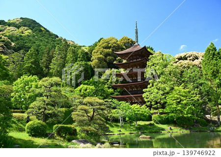 西の京　国宝　瑠璃光寺五重塔 139746922