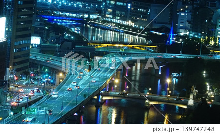 高層ビルから見える都市の夜景 139747248