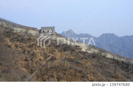 The Great Wall of China in the mountains in Mutianyu district, China The Great Wall of China in the mountains in Mutianyu district, China 139747680