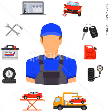 Car Service Set Vector Icons 139747765