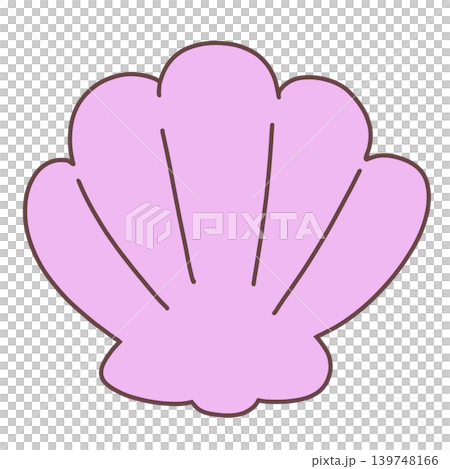 Cute lavender seashells, a summer/sea icon illustration. Cute lavender seashells, a summer/sea icon illustration. 139748166