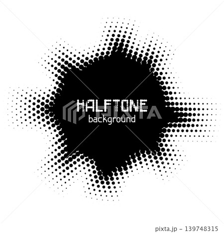 Halftone circle dotted background. Random modern halftone circle dot texture. Halftone circle dotted background. Random modern halftone circle dot texture. 139748315