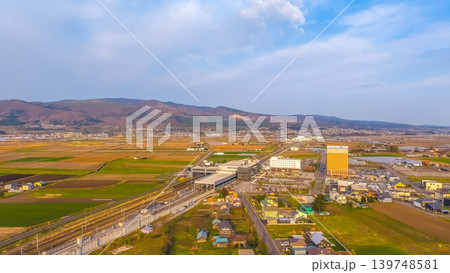 April 26 2026 Shin Hakodate Hokuto Station Aerial With Farmland April 26 2026 Shin Hakodate Hokuto Station Aerial With Farmland 139748581