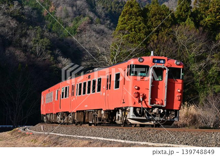 JR山口線　白井の里を通過する「たらこ」（キハ40系） 139748849