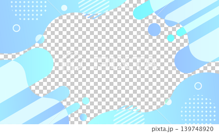 爽やかな水色メンフィス背景16対9 139748920