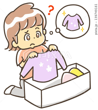 衣替え　服をきれいに保管するにはどうしたらよいか悩む 139749181