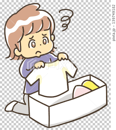 People who are disappointed to find yellow stains on clothes they took out during seasonal wardrobe changes. 139749182