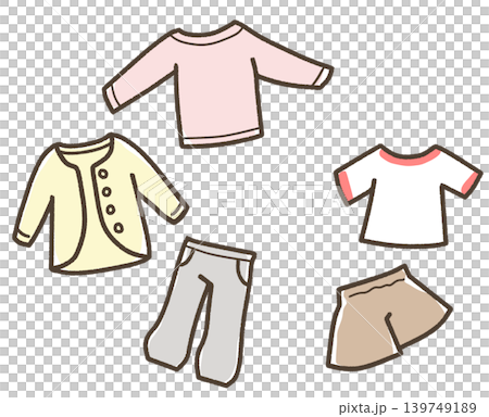 Spring, changing from winter clothes to summer clothes (red, no arrow) 139749189