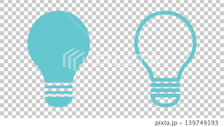 Light bulb icon (set of 2) - Vector material Light bulb icon (set of 2) - Vector material 139749193