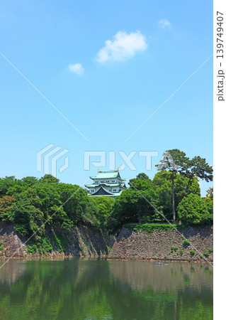愛知県名古屋市、新緑と名古屋城の風景 139749407