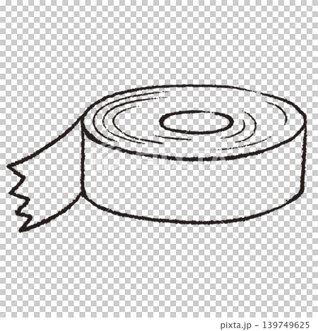 ガムテープの線画 139749625