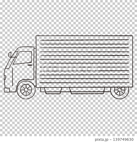 卡車的線描圖 卡車的線描圖 139749630