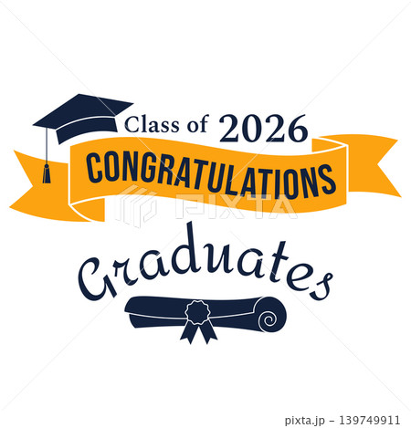 Congratulations graduates design template with graduation cap Congratulations graduates design template with graduation cap 139749911