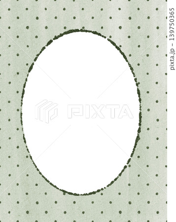 Oval Frame Vintage Watercolor Hand Painted Illustration 139750365