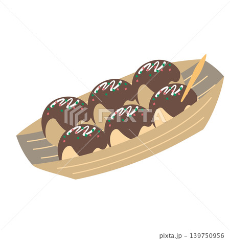 縁日のたこ焼きのイラスト 縁日のたこ焼きのイラスト 139750956