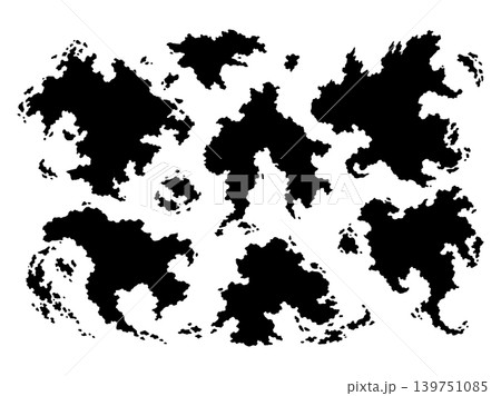 架空の世界地図 シルエットのベクターイラスト 139751085