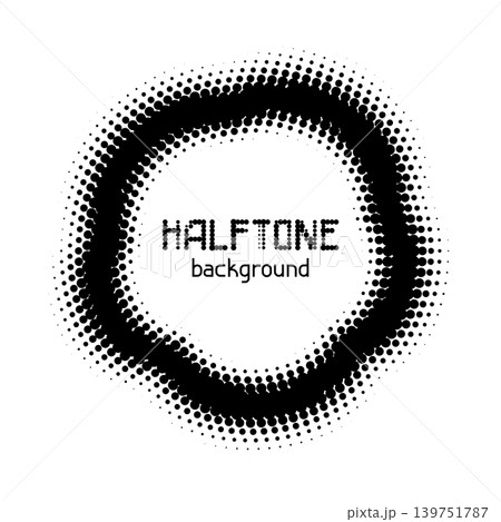 Halftone circle dotted background. Random modern halftone circle dot texture. 139751787