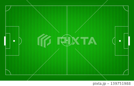 Soccer football field layout with goals and markings Soccer football field layout with goals and markings 139751988