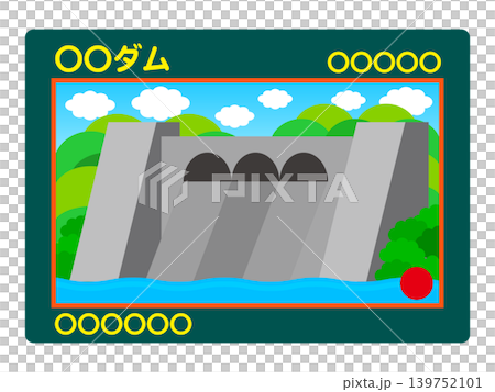 Dam card illustration material 3 Dam card illustration material 3 139752101