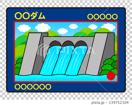 Dam card illustration material 4 Dam card illustration material 4 139752104
