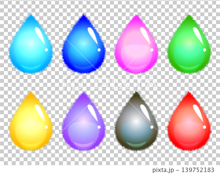 水マークのアイコンイラスト素材セット5 139752183