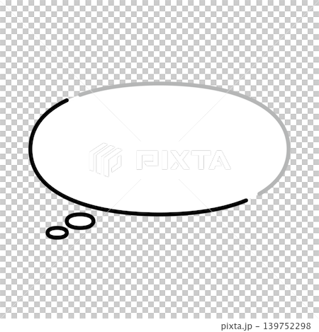 A simple, horizontally elongated oval speech bubble illustration (on a white background). A simple, horizontally elongated oval speech bubble illustration (on a white background). 139752298