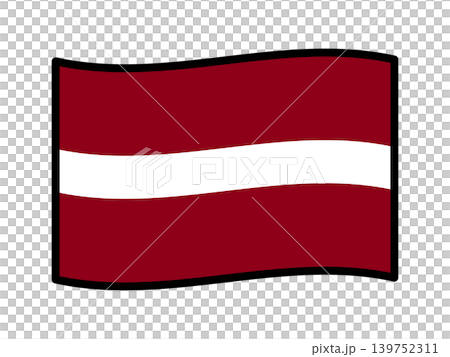 ラトビアの国旗のイラスト素材3 ラトビアの国旗のイラスト素材3 139752311