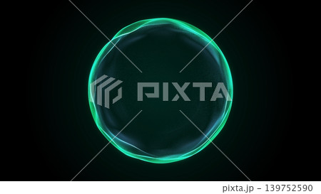 Glowing green cyber energy sphere on a dark background with soft particle texture and luminous neon edges, ideal for futuristic technology, data, science and AI concepts. Glowing green cyber energy sphere on a dark background with soft particle texture and luminous neon edges, ideal for futuristic technology, data, science and AI concepts. 139752590