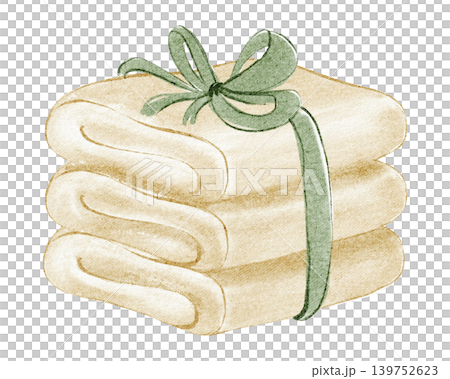Towels Illustration Watercolor Hand Painted Towels Illustration Watercolor Hand Painted 139752623